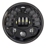 J. W. Speaker 8790 Adaptive 2 LED Headlights 555051 Headlight, LED, Round, Clear Lens, Gray Housing, Black Inner Bezel and Mounting Ring, 7.000 in. Diameter, Each thumbnail 2