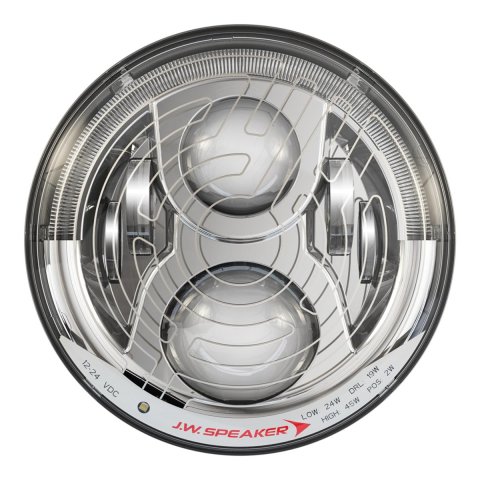 J.W. Speaker Headlight Assemblies 556291 8700 EVO2-H 12/24, DOT, CHROME thumbnail 1