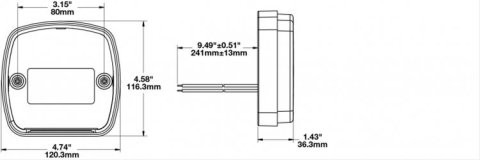 J.W. Speaker Taillight Assemblies 343141 236-12/24V ECE Stop&Tail w/Reflex & LPI thumbnail 3