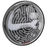 J. W. Speaker Jeep LED EVO J3 Heated Headlights for 2007-2021 WRANGLER, 2018 WRANGLER JK - 0557213 Headlight, J3, Clear Lens, Heated, Black Housing, Black Inner Bezel, 7 in. Round, Pair thumbnail 4