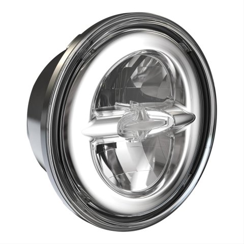 J. W. Speaker 8620 Reflector LED Headlights 553011 Powersports Headlight Assemblies, Model Reflector, Chrome Bezel, LED, Clear Lens, Aluminum Housing, Black, Each thumbnail 2