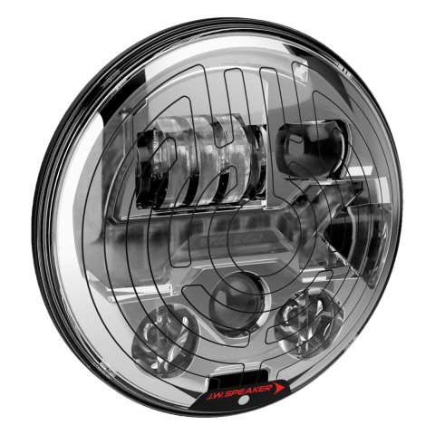 J.W. Speaker Headlight Assemblies 0558201 Headlight, EVO3, 12V ECE RHT/DOT, CHR, RH HT,SER