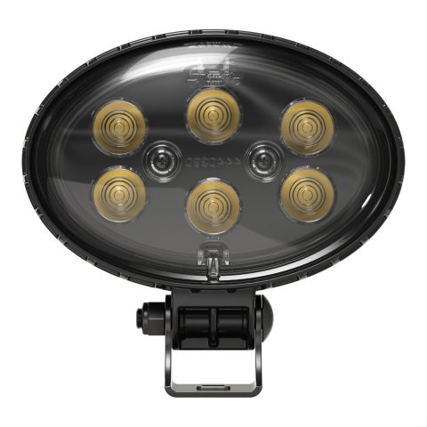 J. W. Speaker 735 LED Work Lights 1706581 Auxiliary Light, Light, Oval, Clear Bulb and Lens, Black Housing, 12-24 V, Each thumbnail 2