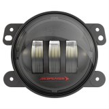 J. W. Speaker 6145 J2 Series LED Fog Lights 554573 Auxiliary Lights, Model J2, Fog, 4 in. Round, Black Die-Cast Aluminum Housing, Black Bezel, Polycarbonate Lens, Pair thumbnail 2