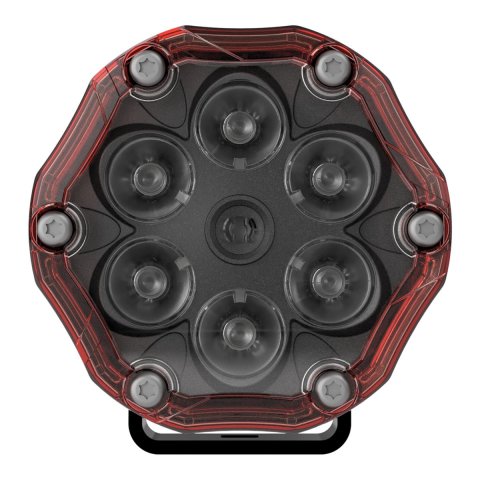 J. W. Speaker Replacement Lens Covers 8200553 Auxiliary Light Cover, Appearance Rings, Round, ABS Plastic, Red, 3.5 in. Diameter, Trail 6 Series, Pair thumbnail 1
