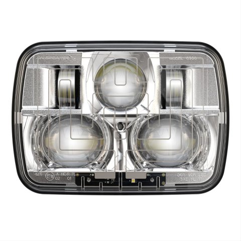 J. W. Speaker 8910 Evolution 2 LED Headlights 554421 Headlight Assemblies, Model 2, LED, Clear Lens, Black Housing, Chrome Bezel, 12-24 V LHT, Each thumbnail 2