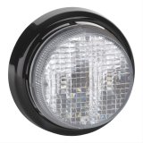 J. W. Speaker 217 LED Signal Lights 345461 Auxiliary Light, Daytime Running Light, LED, with Adapter, 3 in. Round, Clear, Polycarbonite, 12-24 V, Each thumbnail 1