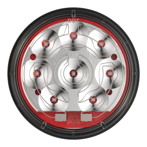 J. W. Speaker 234 DOT-Compliant LED Taillights 347861 Trailer Light, Stop/Tail/Turn Lamp, 4 in., Non-Heated Clear Lens, LED, Red, Each