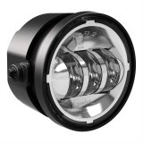 J. W. Speaker 6146 Ford Fog Lights 549681 Auxiliary Light, Light, LED, Bumper Mount, 4 in. Round, Clear, Chrome Inner Bezel, Aluminum, 12 V, Ford, Pair thumbnail 1