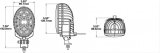 J. W. Speaker 736 LED Work Lights 1704911 Auxiliary Light, Light, LED, V-flood Beam, 3 x 5 in. Oval, Clear, Alluminum, 12 V, Each thumbnail 2