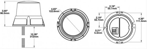 J. W. Speaker 407 LED Strobe Lights 646491 Lights, Model 407, LED, Amber, Low Profile, Class 1, Each thumbnail 4