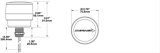 J.W. Speaker Strobe Lights 646421 538 12/80V LED Blue Pipe thumbnail 4