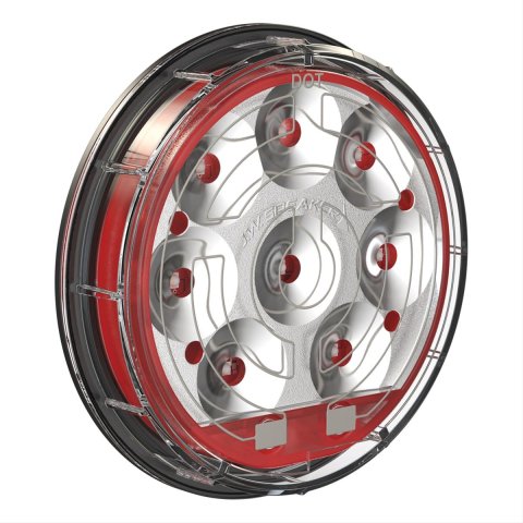 J. W. Speaker 234 DOT-Compliant LED Taillights 346421 Trailer Light, Stop/Tail/Turn Lamp, 4 in., Clear Lens, LED, Red, Each