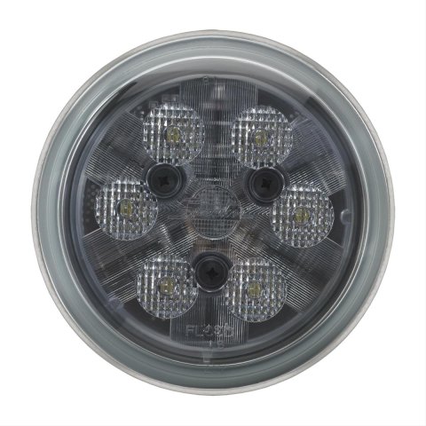 J. W. Speaker 6040 LED Work Lights 8000111 Auxiliary Light, Light, LED, Flood Beam, 4.5 in. Round, Clear, Aluminum, 12 V, Each