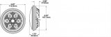J. W. Speaker 6040 LED Work Lights 8000111 Auxiliary Light, Light, LED, Flood Beam, 4.5 in. Round, Clear, Aluminum, 12 V, Each thumbnail 5