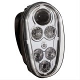 J. W. Speaker 515 Material Handling LED Headlights 549201 Headlight Assemblies, Model Handling, LED, Clear Lens, Black Housing, Chrome Bezel, Each thumbnail 3