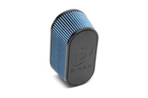 Dinan Replacement Air Filters D401-0013 Filter Elements, Direct Replacement, Oval Tapered, Dry, Blue Filter, Black End Cap, Logo, BMW, M5, M6, 5.0L, Each thumbnail 1