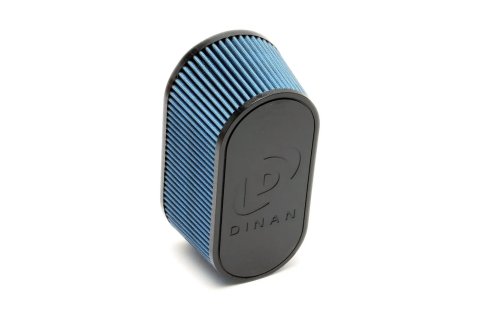 Dinan Replacement Air Filters D401-0013 Filter Elements, Direct Replacement, Oval Tapered, Dry, Blue Filter, Black End Cap, Logo, BMW, M5, M6, 5.0L, Each thumbnail 2