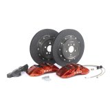Dinan Big Brake Front Kits D290-1008-R Disc Kit, Brake, Front, Slotted Rotors, 6-Piston Red Powdercoat Calipers, BMW, Kit thumbnail 1