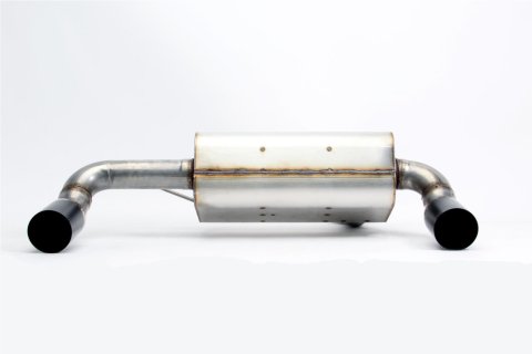 Dinan Free Flow Stainless Exhaust Systems D660-0077-BLK Systems, Stainless, Rear Axle-back, Single In/Dual Out, Steel, Natural, Split Rear Exit, Black Tips, BMW, 3.0L, Kit thumbnail 2