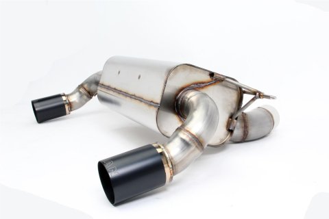 Dinan Free Flow Stainless Exhaust Systems D660-0077-BLK Systems, Stainless, Rear Axle-back, Single In/Dual Out, Steel, Natural, Split Rear Exit, Black Tips, BMW, 3.0L, Kit thumbnail 5