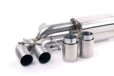 Dinan Free Flow Stainless Exhaust Systems D660-0079 Systems, Stainless, Rear Axle-back, Dual In/Four Out, Steel, Natural, Split Rear Exit, Polished Tips, BMW, 4.4L, Kit thumbnail 4