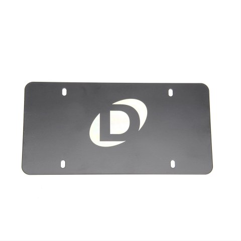 Dinan License Plate Frames D010-0015 Plate, Stainless Steel, "D" Logo, Offset, Each thumbnail 1
