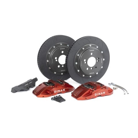 Dinan Big Brake Rear Kits D290-1006-R Disc Kit, Brake, Rear, Slotted Rotors, 4-Piston Red Powdercoat Calipers, BMW, Kit thumbnail 1