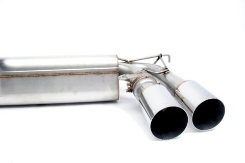 Dinan Free Flow Stainless Exhaust Systems D660-0054A Systems, Flow, Rear Axle-back, Dual In/Four Out, Steel, Natural, Split Rear Exit, Polished Tips, BMW, 4.4L, Kit thumbnail 3