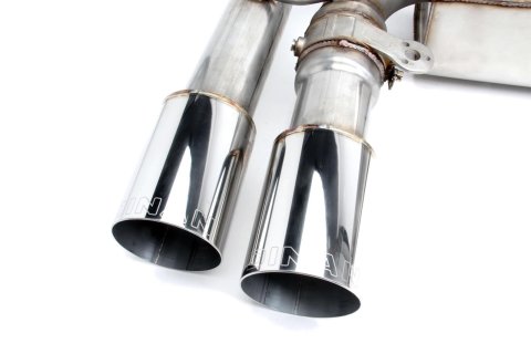 Dinan Free Flow Stainless Exhaust Systems D660-0054A Systems, Flow, Rear Axle-back, Dual In/Four Out, Steel, Natural, Split Rear Exit, Polished Tips, BMW, 4.4L, Kit thumbnail 5