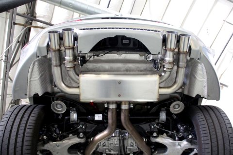 Dinan Free Flow Stainless Exhaust Systems D660-0054A Systems, Flow, Rear Axle-back, Dual In/Four Out, Steel, Natural, Split Rear Exit, Polished Tips, BMW, 4.4L, Kit thumbnail 7
