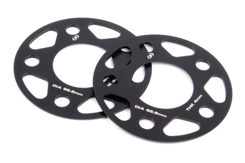 Dinan 0.157 inch Wheel Spacers D210-2022 Spacer, Billet Aluminum, 4.00mm Thickness, 66.50mm Center Bore Diameter, Pair thumbnail 1