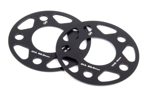 Dinan 0.157 inch Wheel Spacers D210-2022 Spacer, Billet Aluminum, 4.00mm Thickness, 66.50mm Center Bore Diameter, Pair thumbnail 2