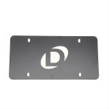 Dinan License Plate Frames D010-0016 Plate, Stainless Steel, "D" Logo, Centered, Each thumbnail 1