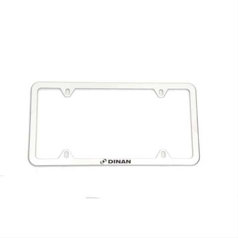 Dinan License Plate Frames D010-0017 Frame, Stainless Steel, Brushed, Slimline, Log, Each