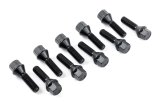 Dinan Lug Bolts D220-0008 Bolts, M12 x 1.5 Thread, 6-Point, Conical Seat, 1.10 in. Length, Steel, Black Zinc Coated, Set of 10 thumbnail 5