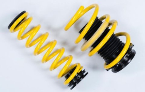 ST Suspensions Adjustable Lowering Springs 273100AE Springs, Height, Front and Rear, Yellow Powdercoated, Use with Factory Dampers, Audi, Kit thumbnail 7