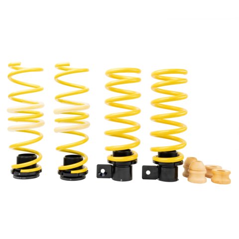 ST Suspensions Adjustable Lowering Springs 27320097 Springs, Height, Front and Rear, Yellow Powdercoated, Use with Factory Dampers, BMW, Kit thumbnail 1