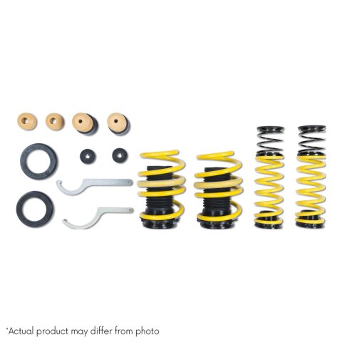 ST Suspensions Adjustable Lowering Springs 27320097 Springs, Height, Front and Rear, Yellow Powdercoated, Use with Factory Dampers, BMW, Kit thumbnail 6