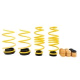 ST Suspensions Adjustable Lowering Springs 2738000N Springs, Height, Front and Rear, Yellow Powdercoated, Use with Factory Dampers, Volkswagen, Kit thumbnail 7