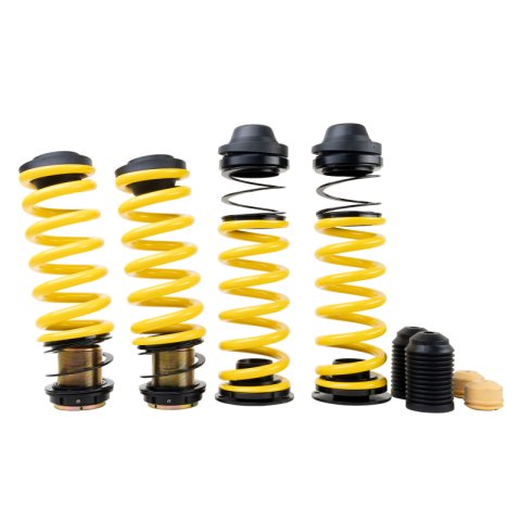 ST Suspensions Adjustable Lowering Springs 27325089 Springs, Height, Front and Rear, Yellow Powdercoated, Use with Factory Dampers, Mercedes-Benz, Kit thumbnail 7