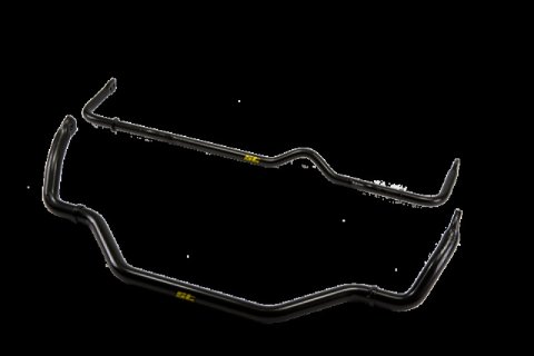 ST Suspensions Sway Bar Sets 52126 Bars, Front and Rear, Solid, Steel, Black Powdercoated, Nissan, Kit