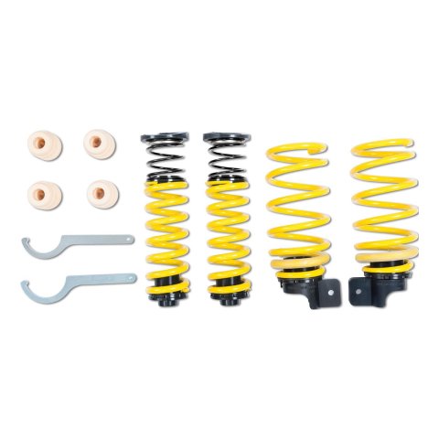 ST Suspensions Adjustable Lowering Springs 27310106 Springs, Height, Front and Rear, Yellow Powdercoated, Use with Factory Dampers, Audi, Kit thumbnail 3