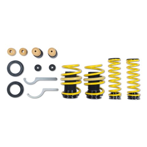 ST Suspensions Adjustable Lowering Springs 273100AK Springs, Height, Front and Rear, Yellow Powdercoated, Use with Factory Dampers, Audi, Kit thumbnail 3