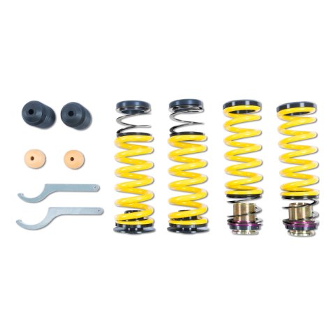 ST Suspensions Adjustable Lowering Springs 27325081 Springs, Height, Front and Rear, Yellow Powdercoated, Use with Factory Dampers, Mercedes-Benz, Kit thumbnail 4