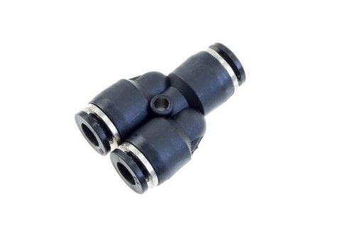 Redhorse Performance 4730 Series Vacuum Y-Fittings 4730-04-04-2 1/4" Fitting Y Union (1/4" to 1/4"), Push To Connect - black