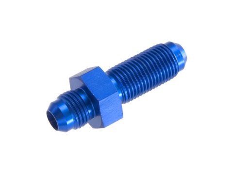 Redhorse Performance 832 Series Bulkhead Fittings 832-06-1 Fitting, Union, Straight, -6 AN, Aluminum, Blue Anodized, Each