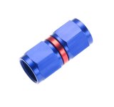Redhorse Performance 8100 Series Couplers 8100-04-1 Fitting, Coupler, Union, AN to AN, Straight, Aluminum, Red/Blue Anodized, -4 AN, -4 AN, Swivel, Each thumbnail 1