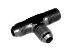 Redhorse Performance 826 Series Tee Adapter Fittings 826-04-02-2 Fitting, Adapter, AN with 1/8 in. NPT on the run, -4 AN, Aluminum, Black Anodized, Each thumbnail 1