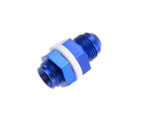 Redhorse Performance 8832 Series High-Flow Bulkhead Fittings 8832-10-1 Fitting, -10 AN Thread, Straight, Aluminum, Blue Anodized, Each